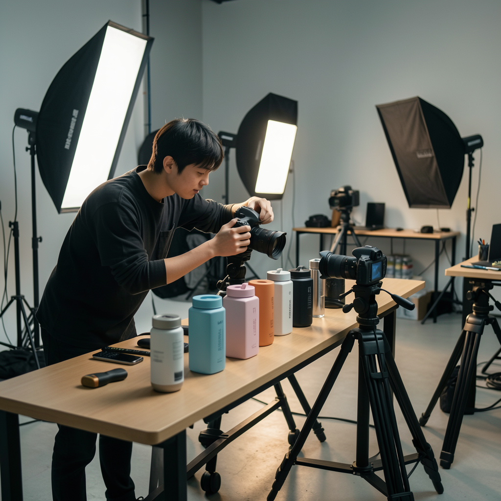 Miura Team is shooting affiliate product at own studio house