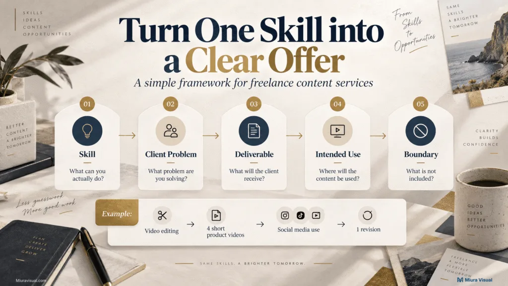 How to Become a Freelance Content Creator in Malaysia 2 Framework for turning a creative skill into a clear freelance content service offer
