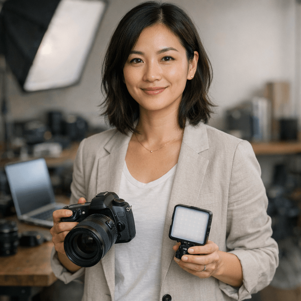 Miura Affiliate Staff holding camera