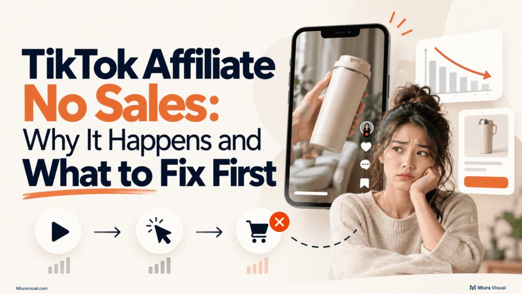 TikTok Affiliate no sales troubleshooting guide for creators with views, product clicks and zero orders