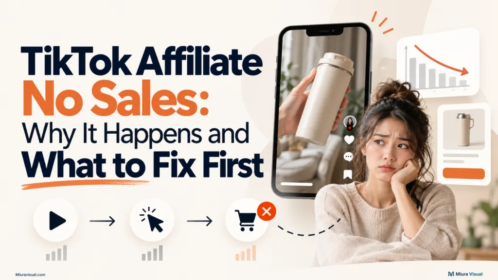 TikTok Affiliate no sales troubleshooting guide for creators with views, product clicks and zero orders