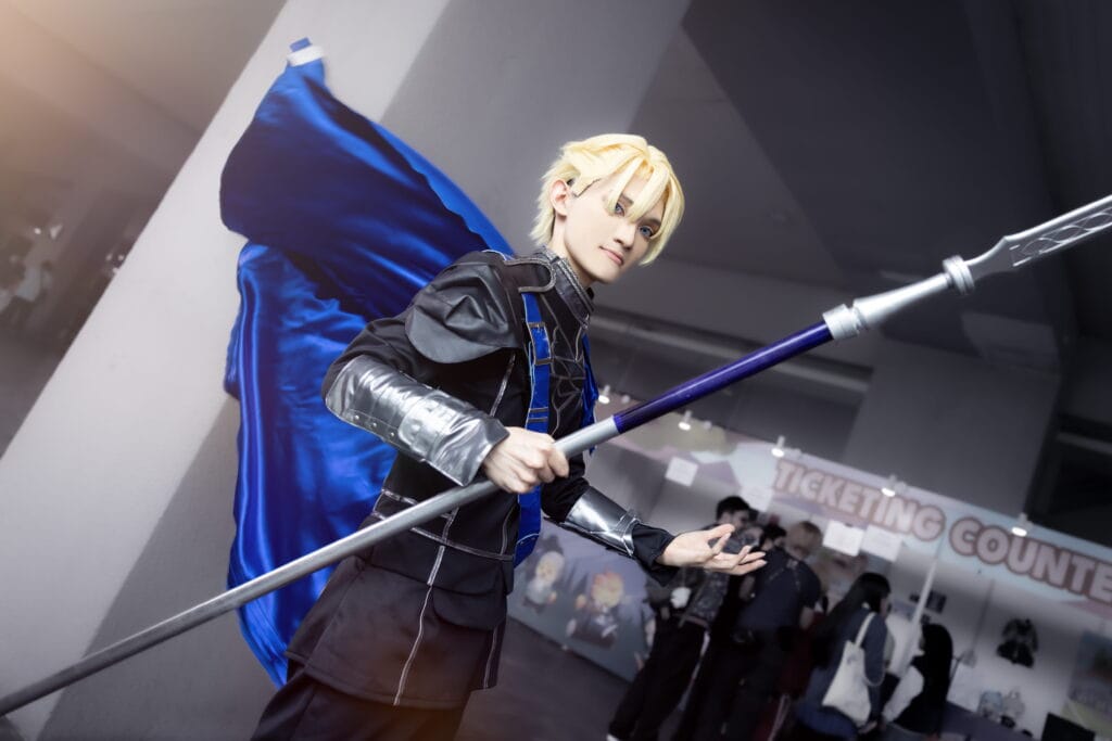 Dimitri cosplay portrait with cinematic character styling