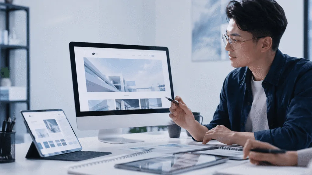 Miura Visual | Malaysia Visual Studio for Brands 28 Miura Visual digital presence service showing website design planning with a local Malaysian Chinese professional