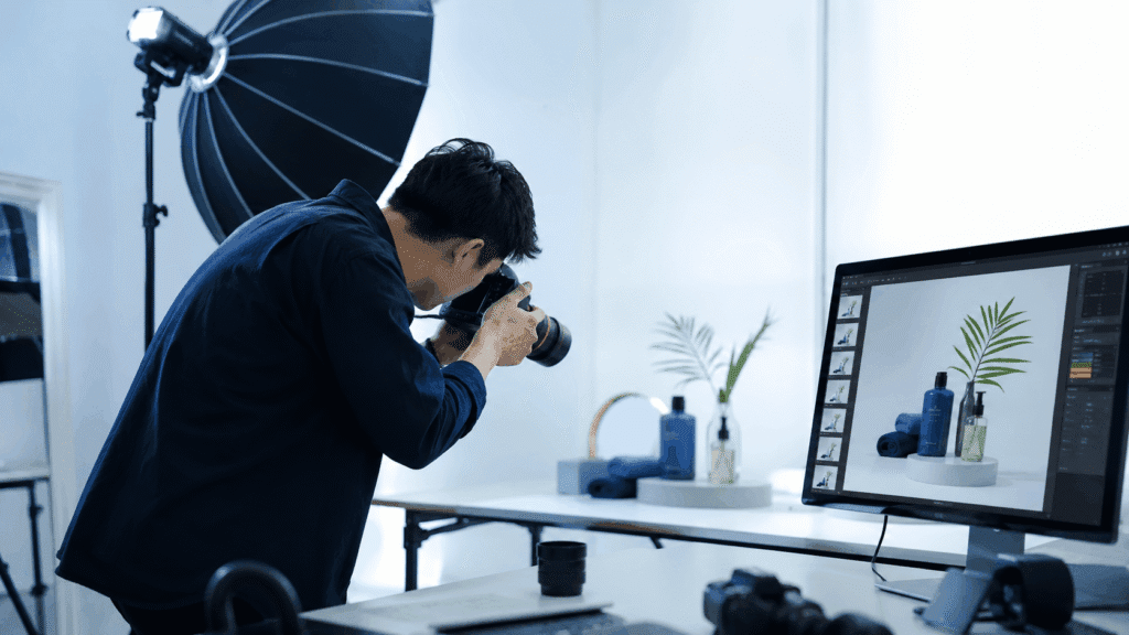 Miura Visual - From Vision to Voyage 24 Miura Visual visual content service showing product photography and creative studio setup