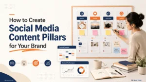How to create social media content pillars using a visual planning board and content strategy workflow