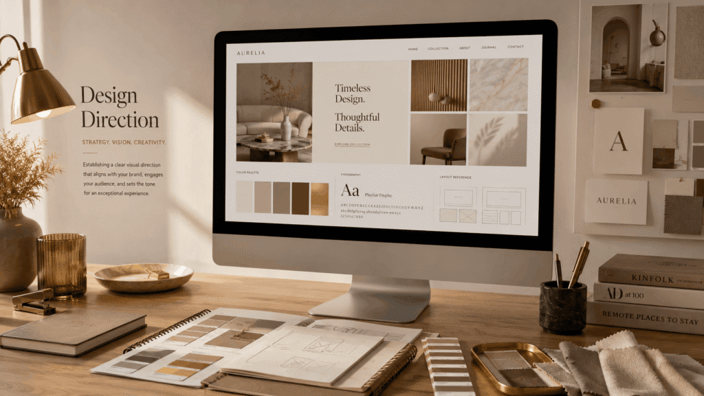 website design direction workspace | Miura Visual