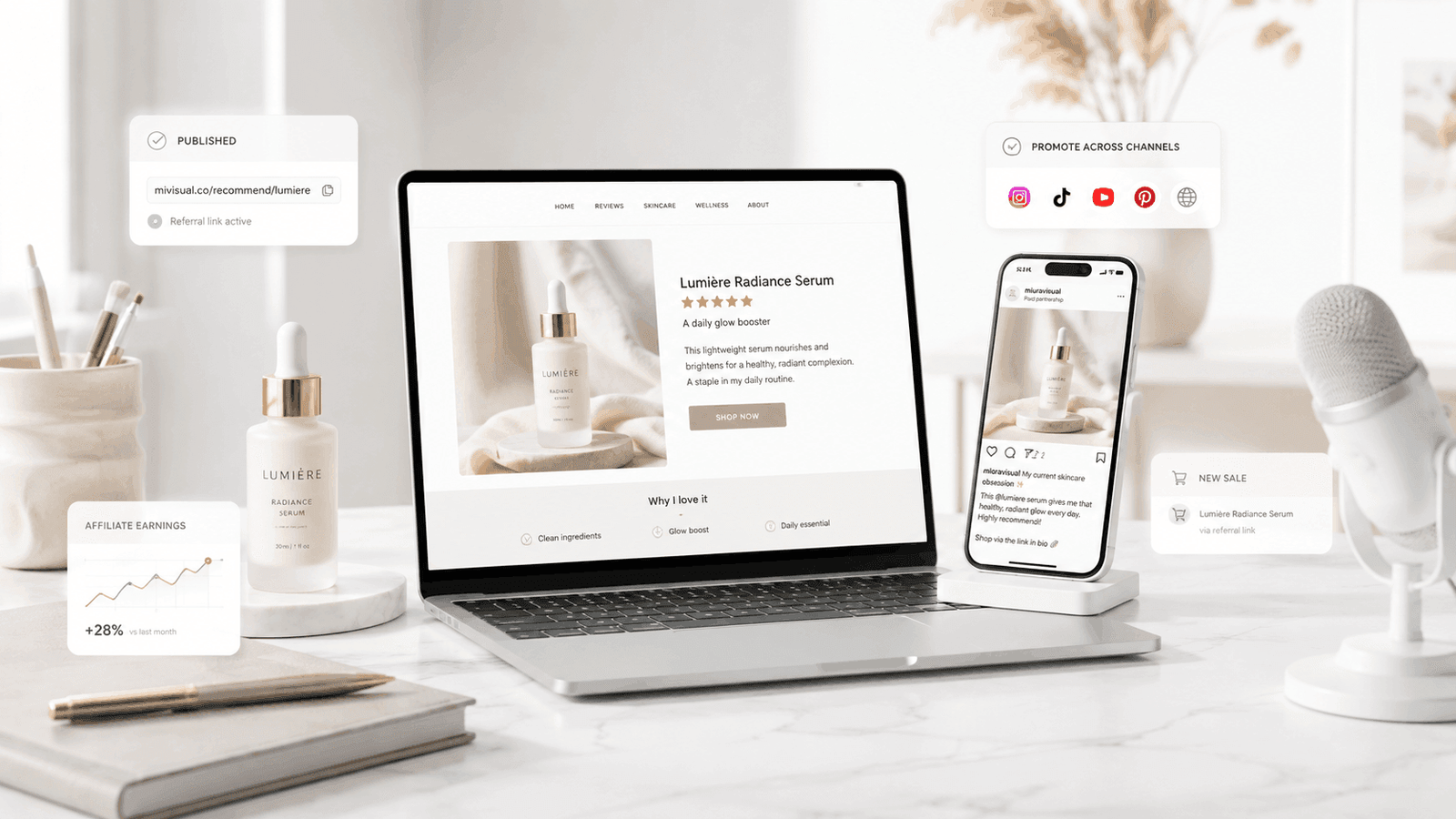 Affiliate & Referral Content Service Malaysia | Miura Visual 2 Affiliate & Referral Content creation with product reviews, social media publishing and referral tracking