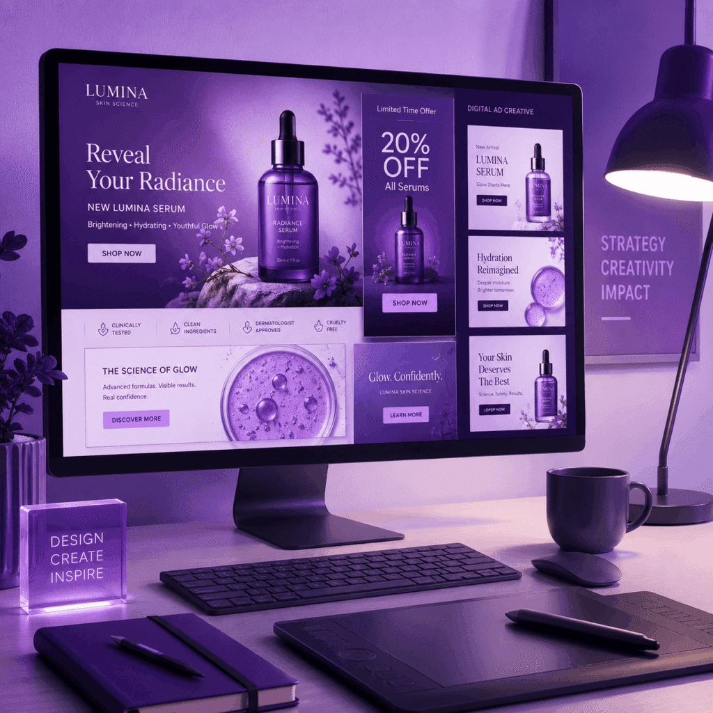 Graphic Design Services Malaysia | Miura Visual 8 Campaign and ad graphic design workspace with promotional ad creative visuals