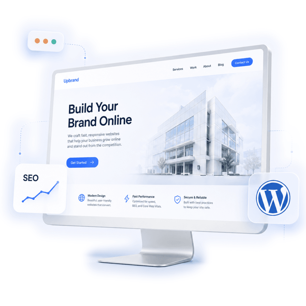 About Miura Visual | Story, Services & Evolution 23 Website design and SEO visual representing Miura Visual digital presence services with a modern website, search visibility and WordPress.