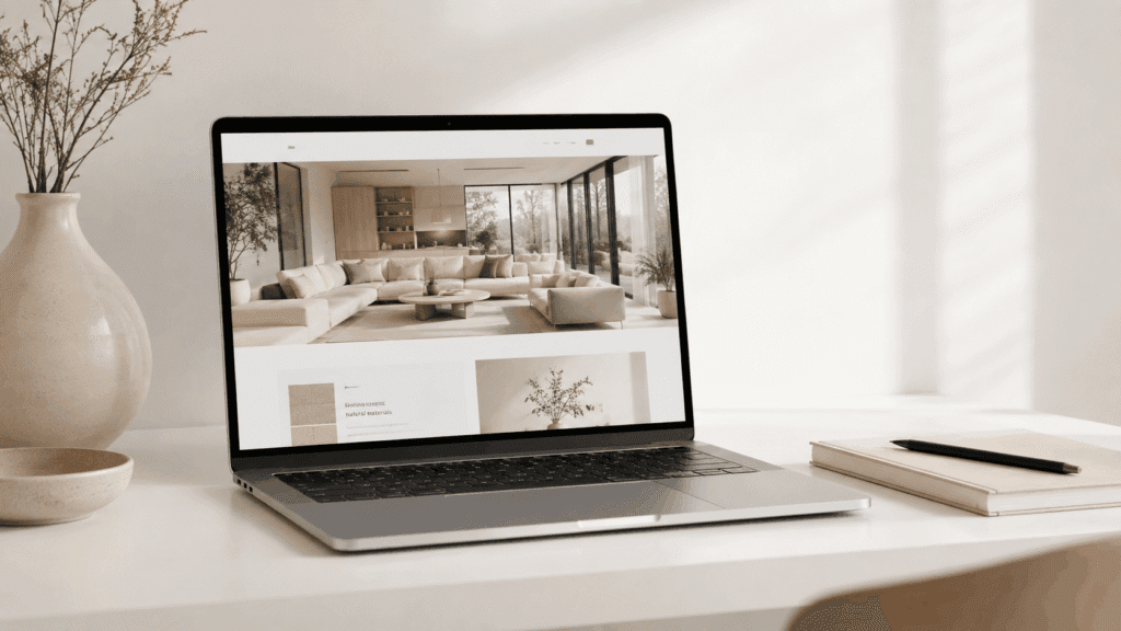 About Miura Visual | Story, Services & Evolution 33 Modern website design displayed on a laptop as part of Miura Visual selected digital presence work.