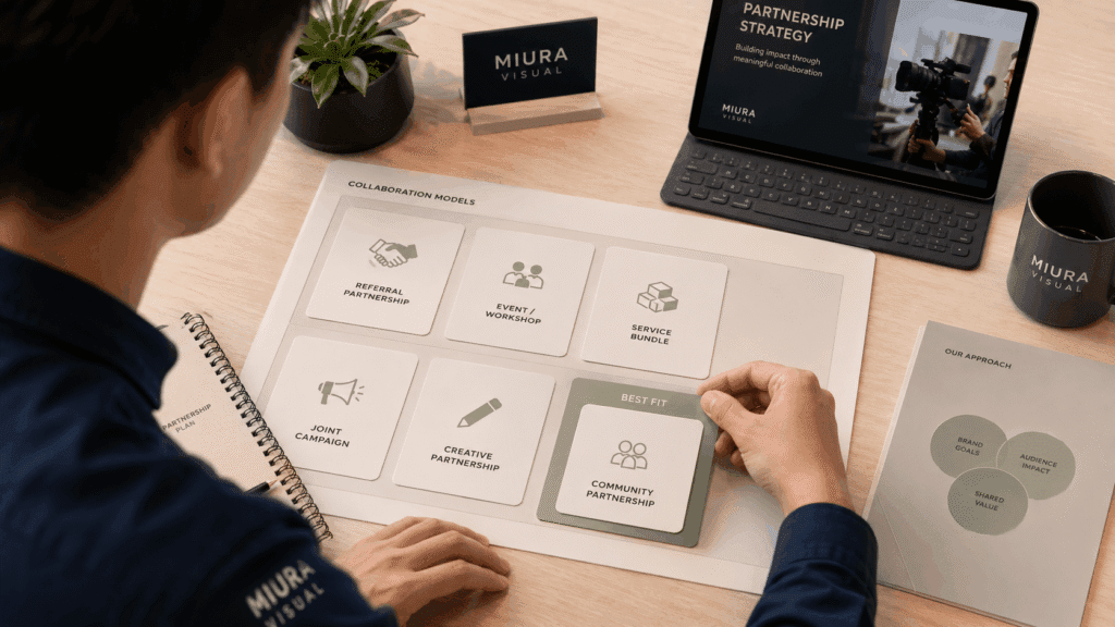 Brand Collaboration & Partnerships Malaysia | Miura Visual 37 Miura Visual reviewing suitable collaboration models for a partnership opportunity