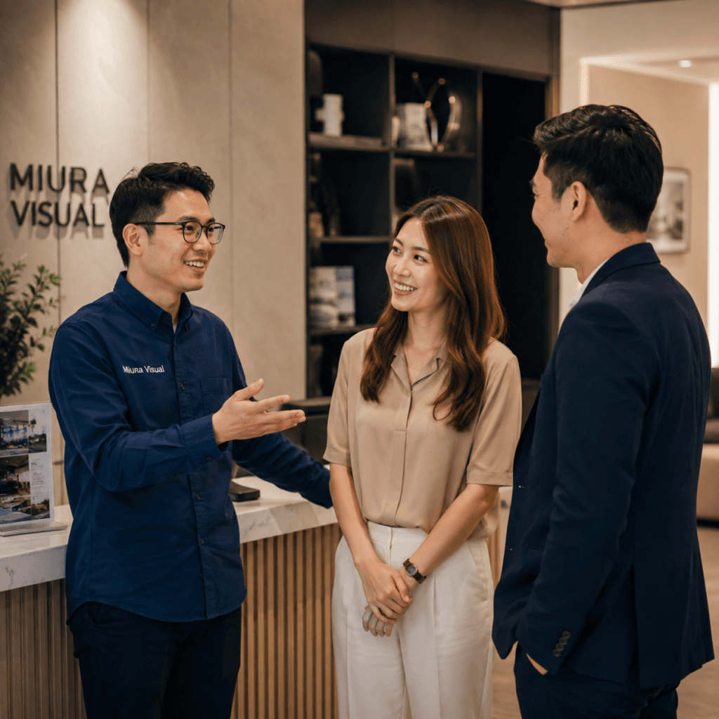 Brand Collaboration & Partnerships Malaysia | Miura Visual 4 Miura Visual introducing a referred customer to a business partner in Malaysia