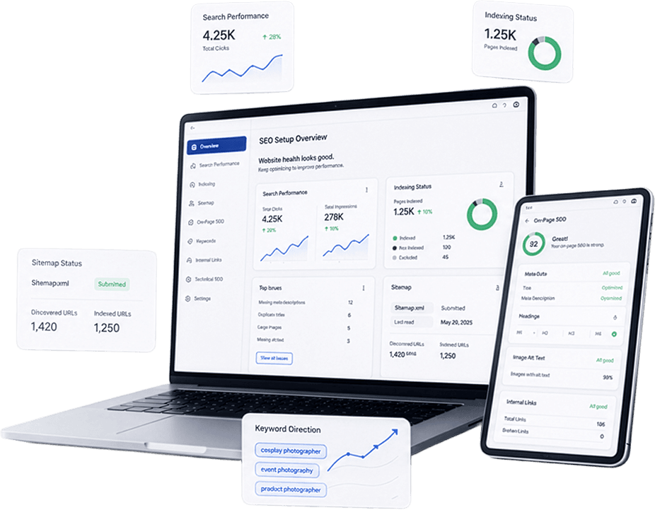 seo setup malaysia desktop tablet mobile | Miura Visual