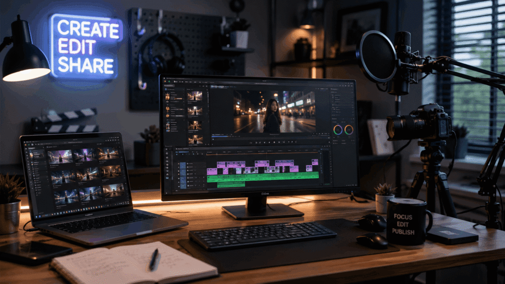 Video Editing Services Malaysia | Social & Short-Form Videos 42 Video editing portfolio workspace showing completed social and promotional video projects